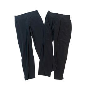 2 Athleta Brooklyn Ankle‎ Pants Womens Sz 6 Black Pull On Athletic Casual 2 Pair
